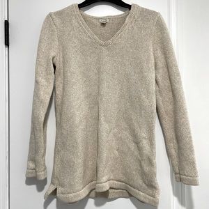 L.L. Bean Cream V-Neck Sweater